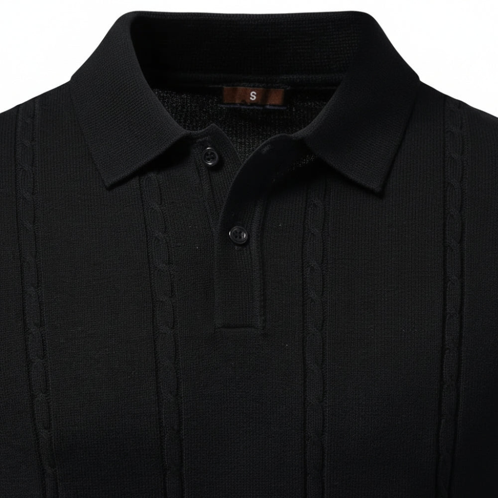 Elliott Striped Knit Polo