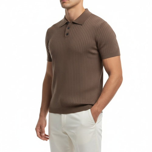 Blake Ribbed Knit Polo