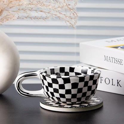 Checkered Coffee Mug