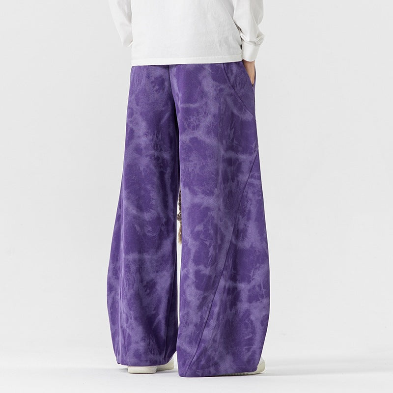 Acid Wash Wide Leg Sweatpants