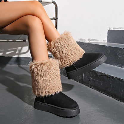 Faux Fur Snow Boots