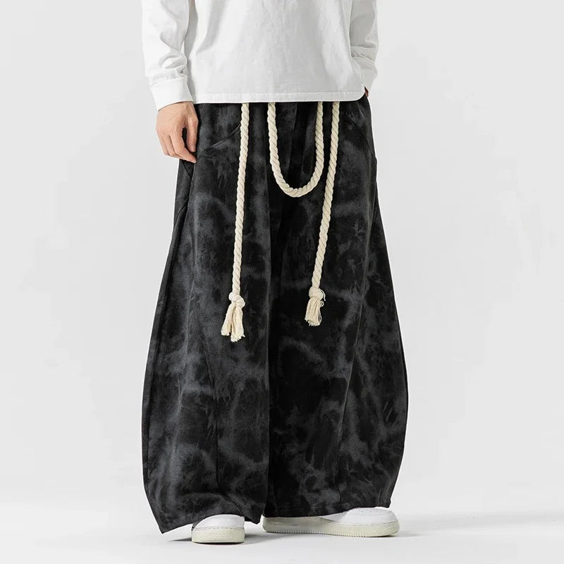 Acid Wash Wide Leg Sweatpants