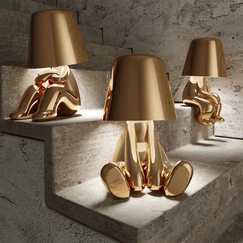 Golden Thinker Lamps