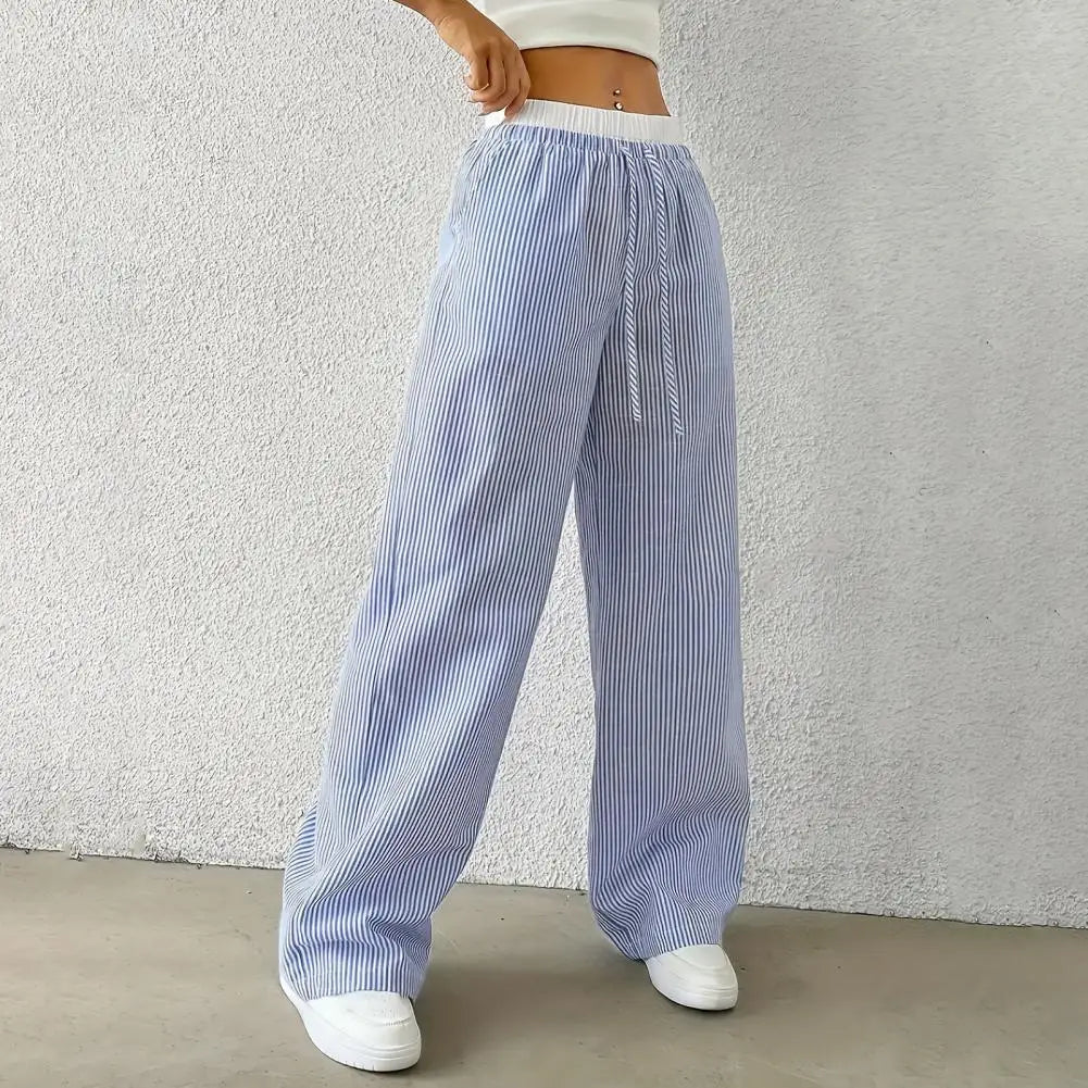 Lively Striped Baggy Pants