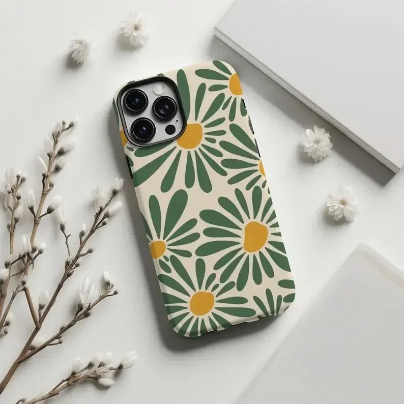 Retro Daisy Floral iPhone Case