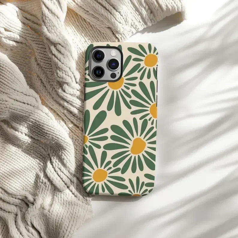 Retro Daisy Floral iPhone Case