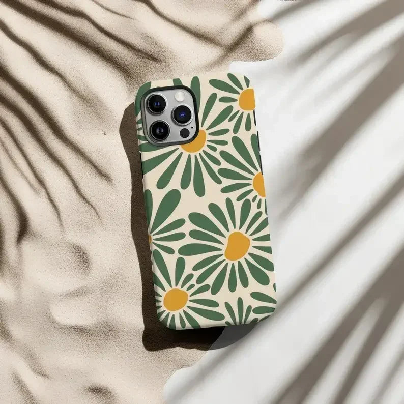 Retro Daisy Floral iPhone Case