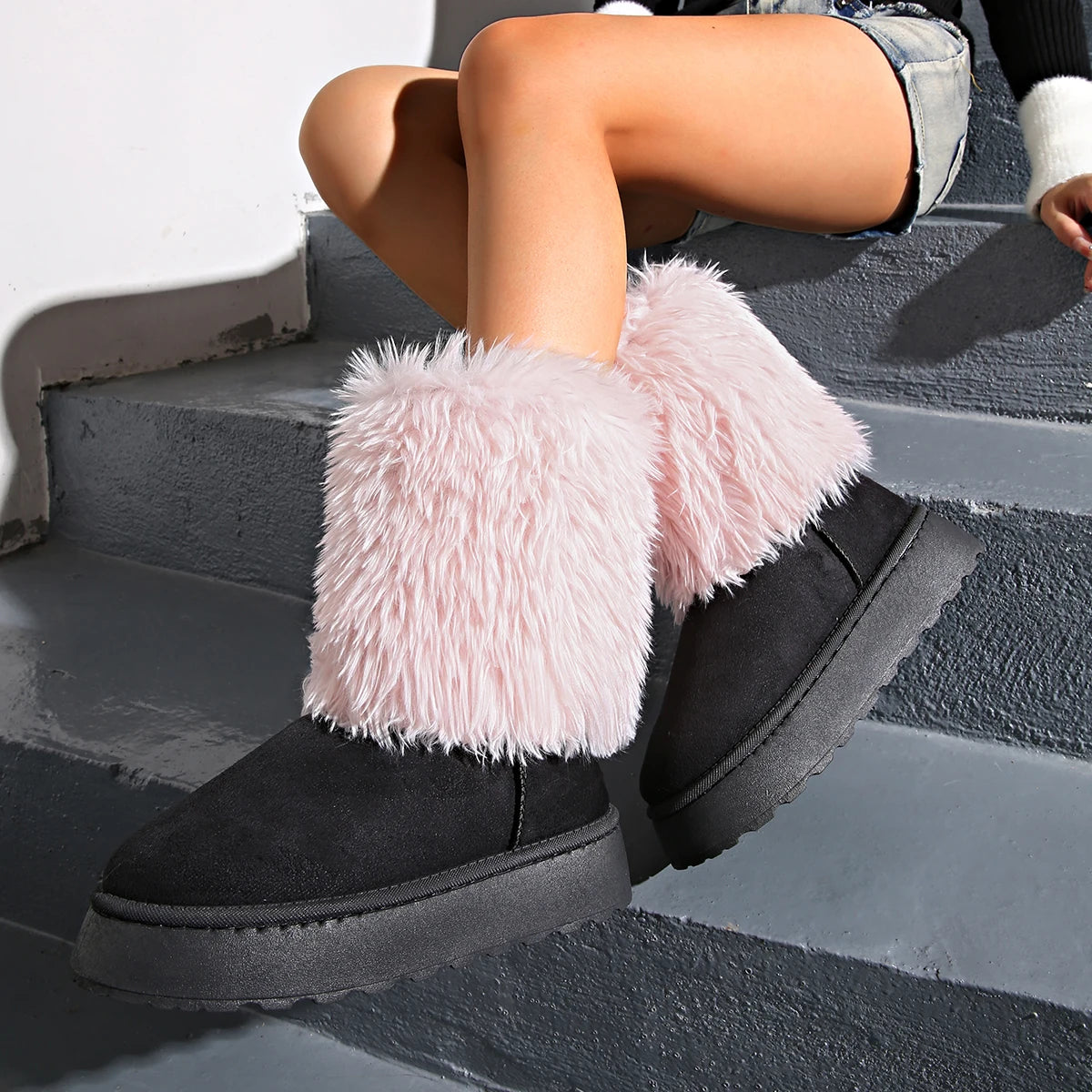 Faux Fur Snow Boots