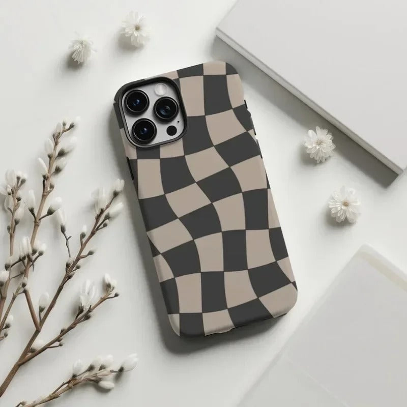 Wavy Checkered iPhone Case