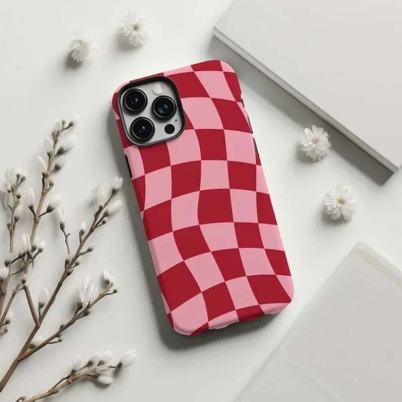 Wavy Checkered iPhone Case