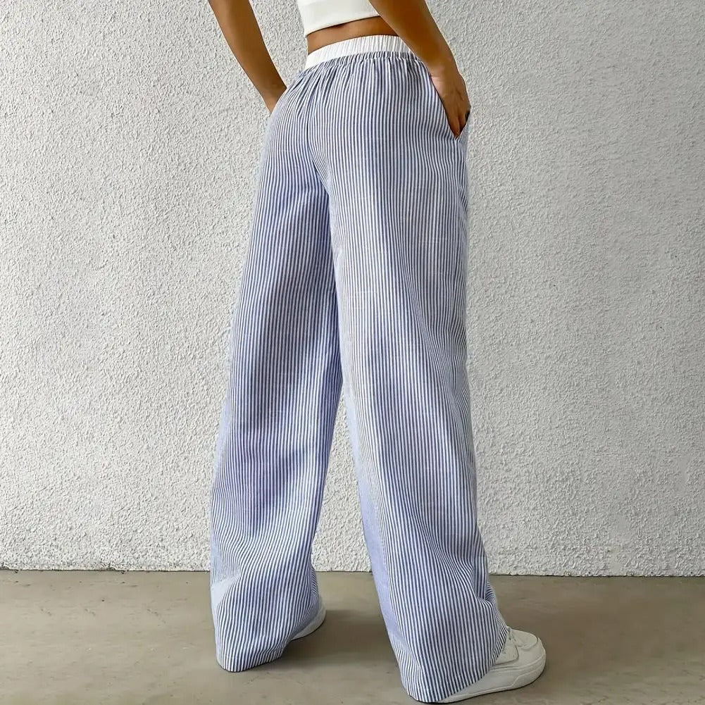 Lively Striped Baggy Pants