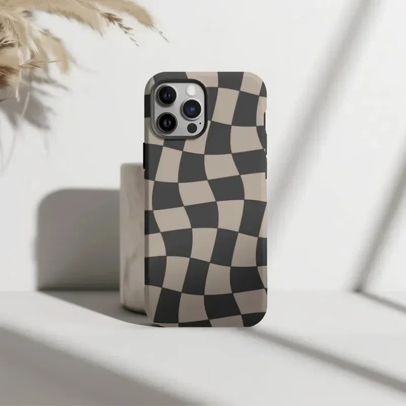 Wavy Checkered iPhone Case